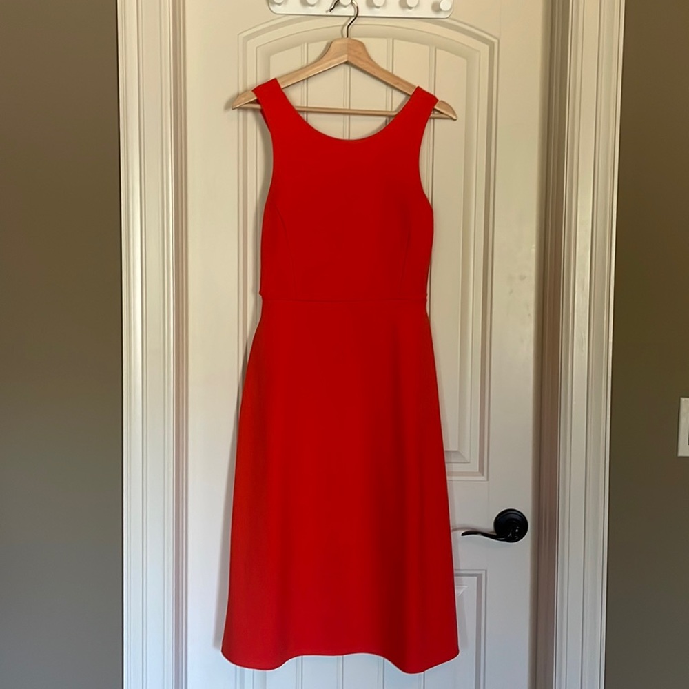 Banana Republic Bright Red Midi Dress